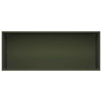 Garten-Pflanzgefäß Olivgrün 80 x 40 x 40 cm Kaltgewalzter Stahl
