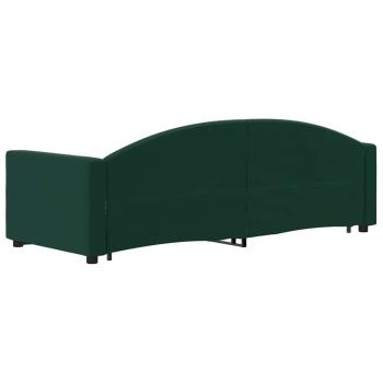 Tagesbett Ausziehbar mit Schubladen Dunkelgrün 80x200 cm Samt