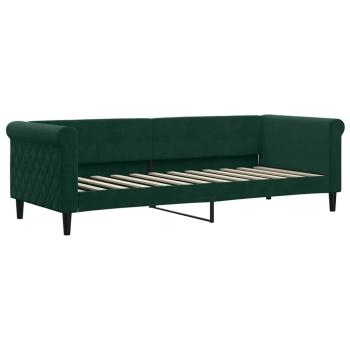 Tagesbett Ausziehbar mit Schubladen Dunkelgrün 80x200 cm Samt