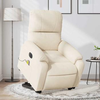 ARDEBO.de - Massagesessel Aufstehhilfe Elektrisch Beige Mikrofasergewebe