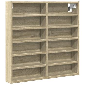 Vitrinenschrank Sonoma-Eiche 60x8,5x58 cm Holzwerkstoff