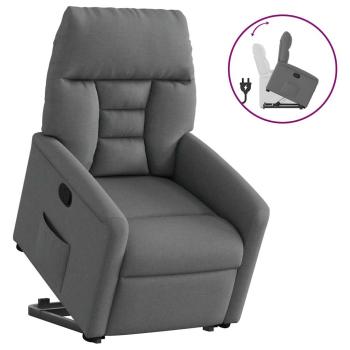 Relaxsessel mit Aufstehhilfe Dunkelgrau Stoff