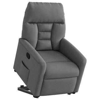 Relaxsessel mit Aufstehhilfe Dunkelgrau Stoff