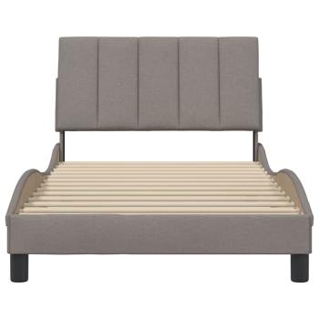 Bettgestell ohne Matratze "Hanko" Taupe 100x200 cm Stoff