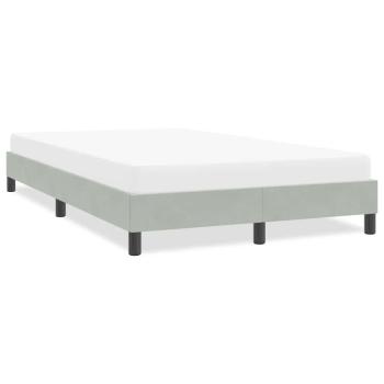 ARDEBO.de - Bettgestell ohne Matratze Hellgrau 120x220 cm Samt