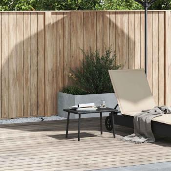 ARDEBO.de - Garten-Couchtisch Rechteckig Schwarz 60x40x37 cm Poly Rattan