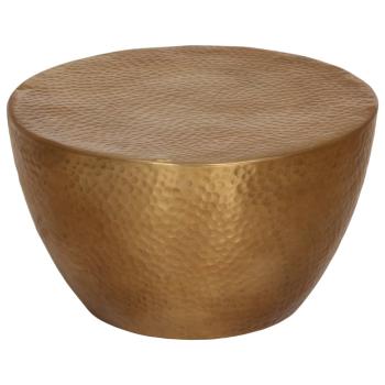 ARDEBO.de - Couchtisch Aluminium Geh?mmert ? 50x30 cm Messing