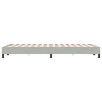 Boxspringbett ohne Matratze Hellgrau 120x220 cm Samt