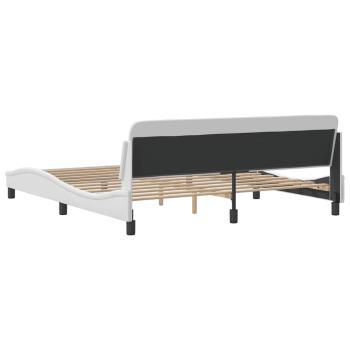 Bettgestell "Dover" Weiß 183x213 cm Kunstleder
