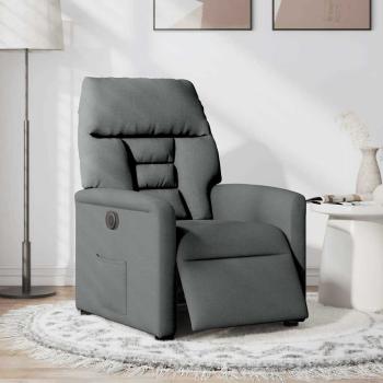 ARDEBO.de - Relaxsessel Elektrisch Dunkelgrau Stoff