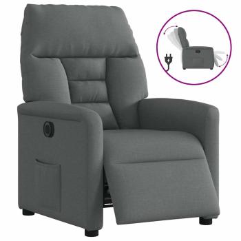 Relaxsessel Elektrisch Dunkelgrau Stoff