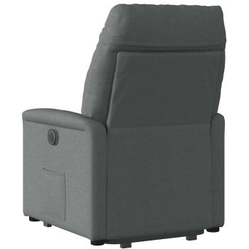 Relaxsessel mit Aufstehhilfe Elektrisch Dunkelgrau Stoff