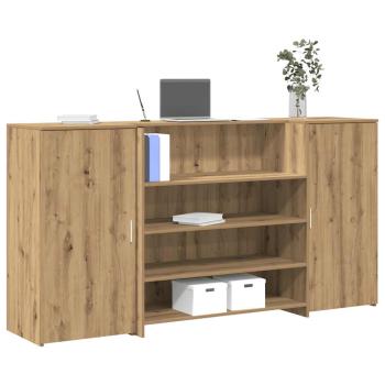 ARDEBO.de - Empfangstheke Artisan-Eiche 200x50x103,5 cm Holzwerkstoff