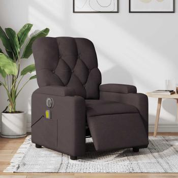ARDEBO.de - Massagesessel Elektrisch Dunkelbraun Stoff
