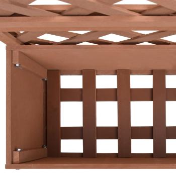 Blumenkasten mit Rankgitter Braun 65x33x135 cm WPC