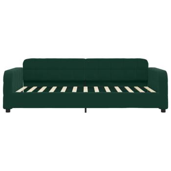 Tagesbett Ausziehbar mit Schubladen Dunkelgrün 80x200 cm Samt