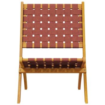 Klappst?hle, 2 St?ck mit Tisch, rotes Massivholz