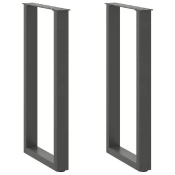 ARDEBO.de - Konsolentischbeine U-Form 2 Stk. Anthrazit 28x(72-73) cm Stahl