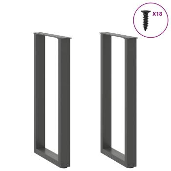 Konsolentischbeine U-Form 2 Stk. Anthrazit 28x(72-73) cm Stahl