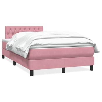 Boxspringbett mit Matratze Rosa 120x220 cm Samt
