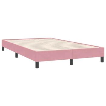 Boxspringbett mit Matratze Rosa 120x220 cm Samt