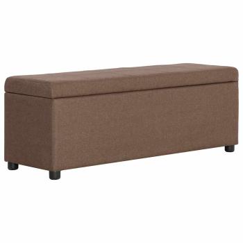ARDEBO.de - Bank mit Staufach 116 cm Braun Polyester