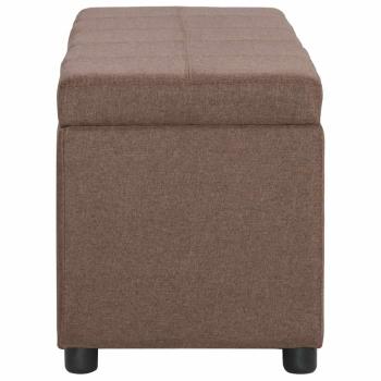 Bank mit Staufach 116 cm Braun Polyester