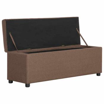 Bank mit Staufach 116 cm Braun Polyester