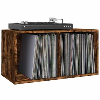 Schallplatten-Box Räuchereiche 71x34x36 cm Holzwerkstoff