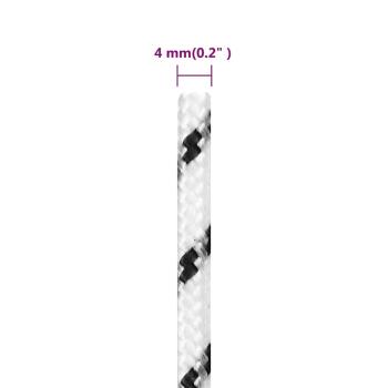 Bootsseil Geflochten Weiß 4 mmx25 m Polyester