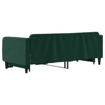 Tagesbett Ausziehbar Dunkelgrün 80x200 cm Samt