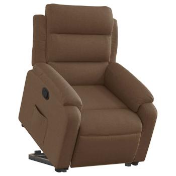 Relaxsessel mit Aufstehhilfe Braun Stoff
