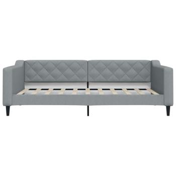Tagesbett Hellgrau 100x190 cm Stoff