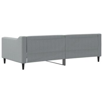 Tagesbett Hellgrau 100x190 cm Stoff