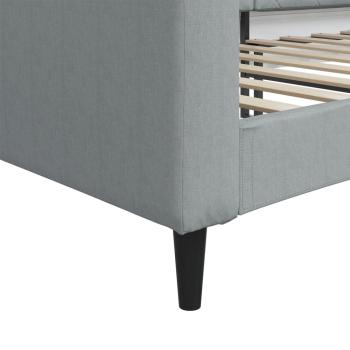 Tagesbett Hellgrau 100x190 cm Stoff