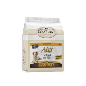 ARDEBO.de LandFleisch Dog Trocken Adult Geflügel mit Reis 2kg
