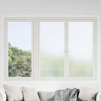 ARDEBO.de - Selbstklebende Fensterfolie Mattierte Streifen 45 x 500 cm PVC