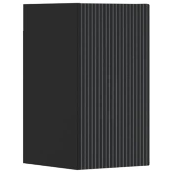Badezimmermöbel-Set 3 stk. Schwarz 33 x 34,5 x 160 cm