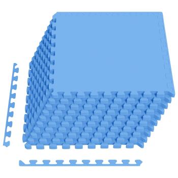 Pool Bodenschutzmatte 50 stk. Blau 18 m² EVA-Schaum