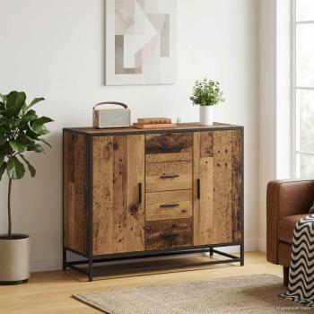 ARDEBO.de - Sideboard Altholz 92 x 35 x 76 cm Holzwerkstoff