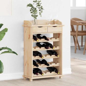 ARDEBO.de - Weinregal Natur 58 x 28 x 90 cm Massives Kiefernholz