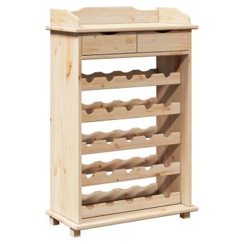 Weinregal Natur 58 x 28 x 90 cm Massives Kiefernholz