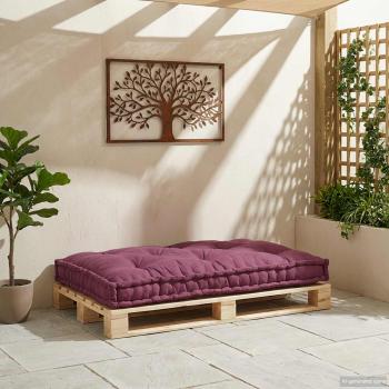 Pallet Sofa Kissen Kastanienbraun 120 x 80 x 12 cm Stoff