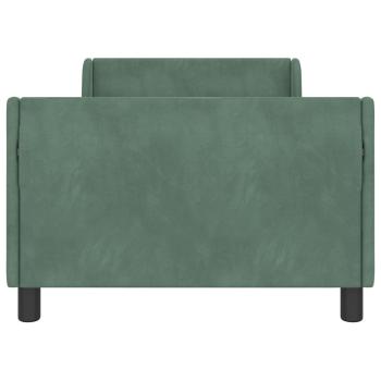 Kinderbettgestell mit Kopfteil Meergrün 90 x 200 cm Samt
