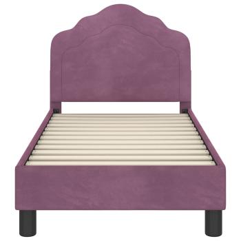 Kinderbettgestell mit Kopfteil Lila 70 x 140 cm Samt