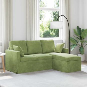 ARDEBO.de - Sofa Hellgrün 178 x 134 x 80 cm Samt