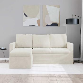 Sofa Creme 178 x 134 x 80 cm Samt