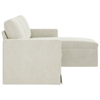 Sofa Creme 178 x 134 x 80 cm Samt