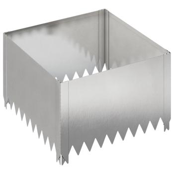 Raseneinfassung 60 x 60 x 35 cm Stahl Silber