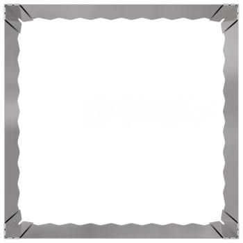 Raseneinfassung 60 x 60 x 35 cm Stahl Silber